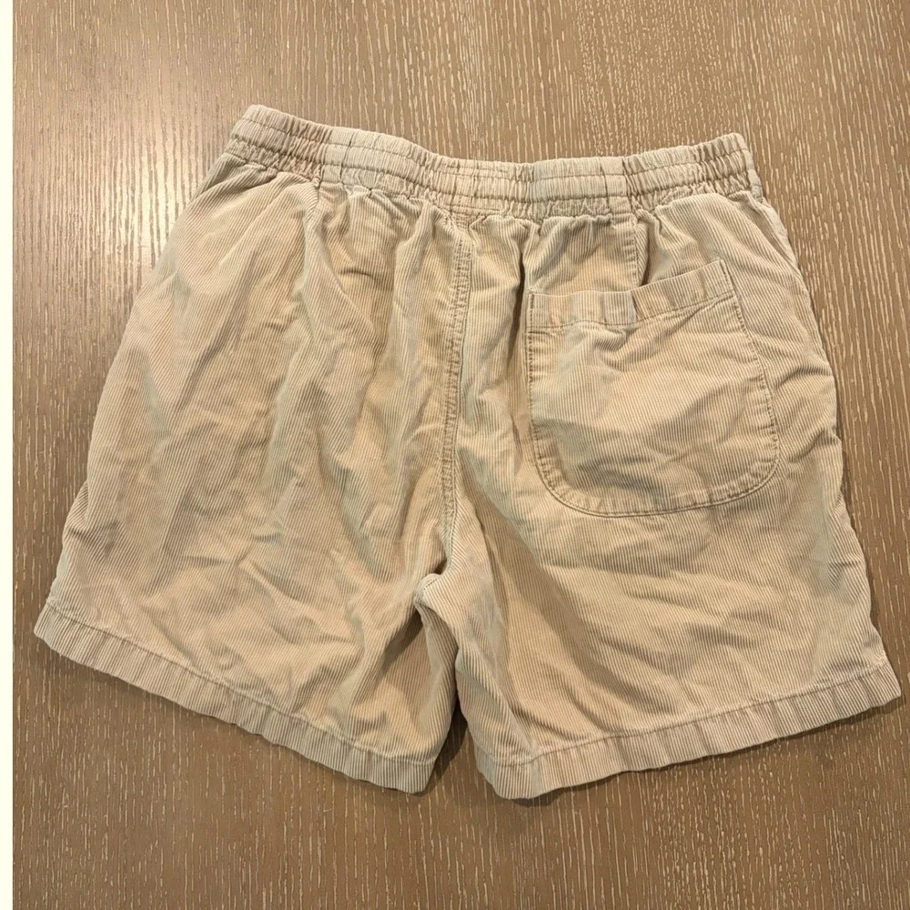 J.Crew Dock Short Mens Medium Tan Khaki Corduroy Elastic Waist 6